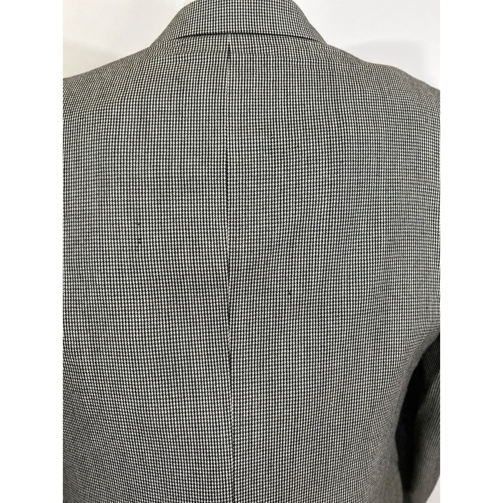 BURBERRYS Black White Houndstooth 6 Button DB Double Closure Wool Sport Coat 42R - Picture 2 of 12